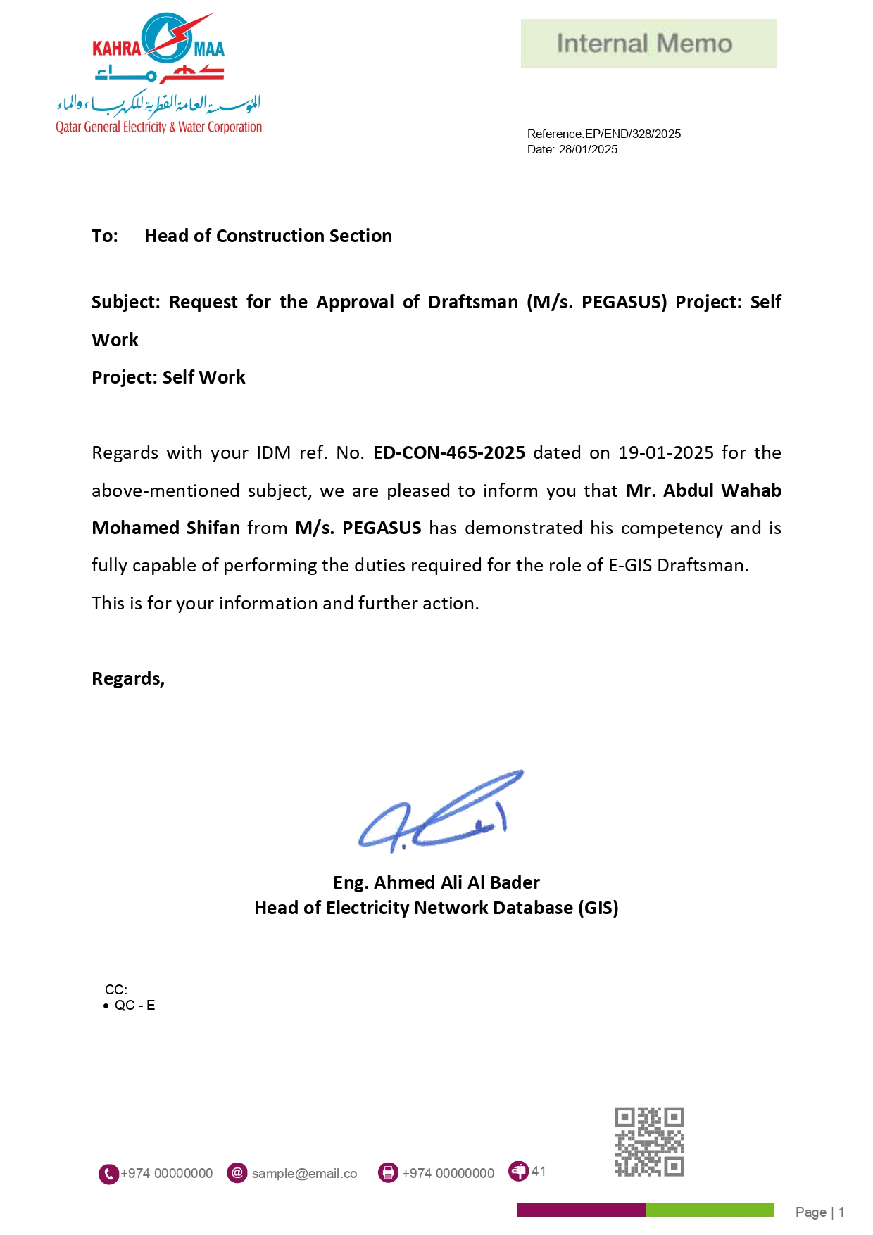 Draftsman Certificate