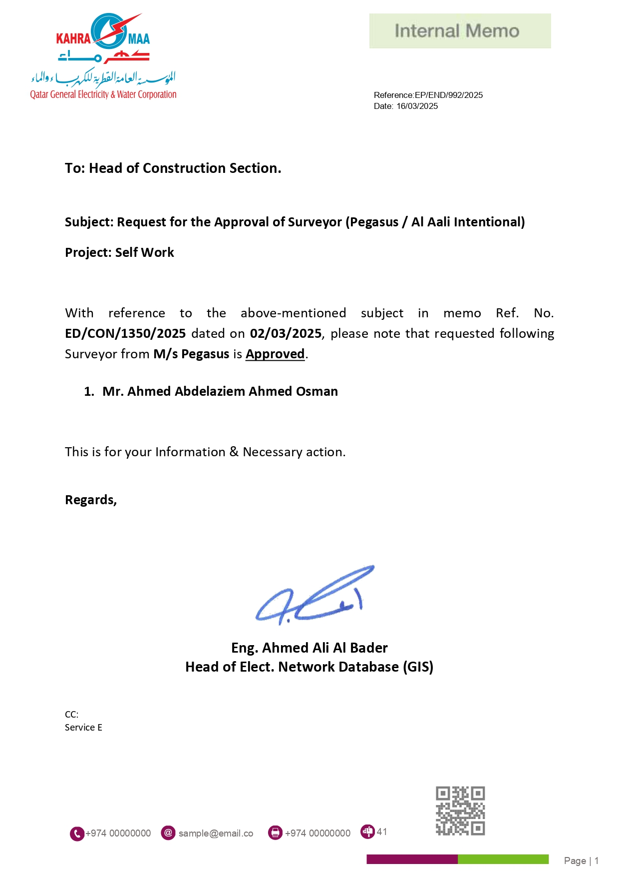 Surveyor Certificate